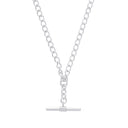 Silver Fancy T-Bar 18" Chain & 7.5" Ladies Bracelet