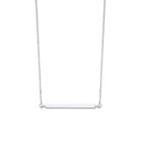 Silver Square Tube Bar Necklace