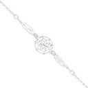 Silver Dream Catcher, Feather Spider Web Drop Bracelet