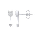 Silver Arrow Cubic Zirconia Studs