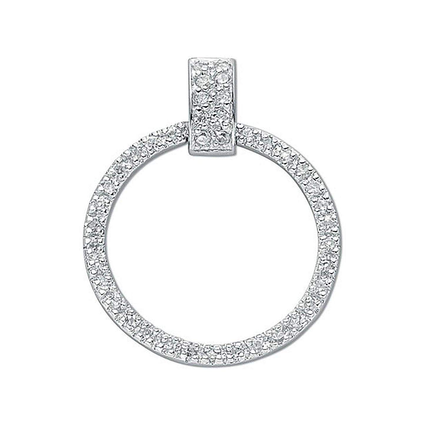 Silver Eternity Cubic Zirconia Pendant - Silver