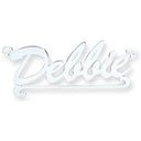Silver Script Scroll Nameplate with 16"/18"/20" chain