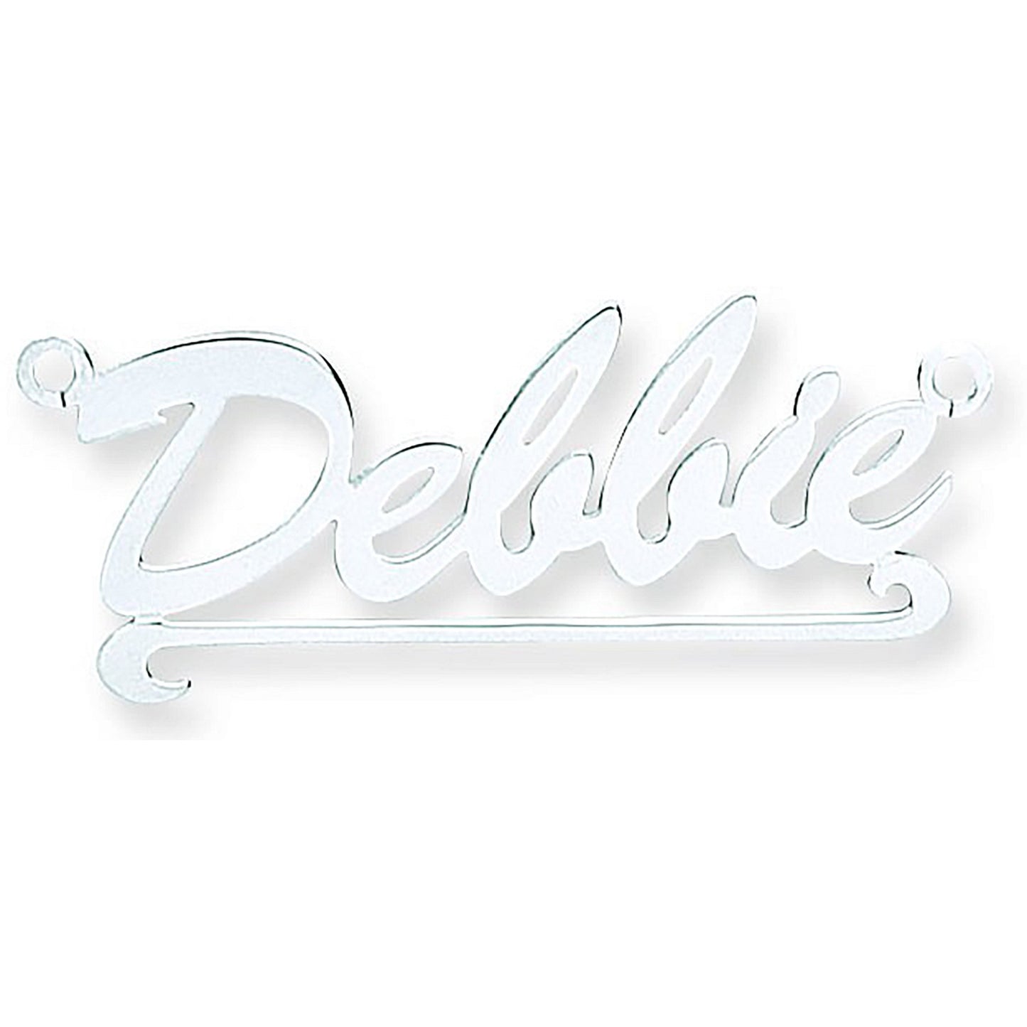 Silver Script Scroll Nameplate with 16"/18"/20" chain - Silver