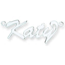 Silver Script Curl Nameplate with 16"/18"/20" chain