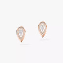 Fiery Small Diamond Earrings Pink Gold 0.31ct