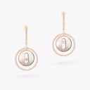 Lucky Move Diamond Drop Earrings Pink Gold White Mother-of-Pearl 0.53ctw