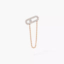 Move Uno Single Diamond Chain Earring Pink Gold 0.20ct