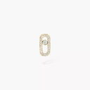 Move Uno Single Diamond Hoop Earrings Yellow Gold 0.09ct