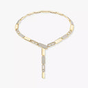 Imperial Move Half Pavé Tie Necklace Small Model Diamond Yellow Gold 3.47ct