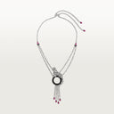 Belle Vante Panthère Necklace Rubellite Paved White Gold Diamonds