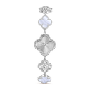 Sweet Alhambra Watch in 18K White Gold with Chalcedony and Diamonds