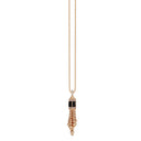 Art Deco Necklace in 18kt Rose Gold with Black Jade and Diamonds