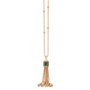 Art Deco Necklace in 18kt Rose Gold with Malachite and Diamonds