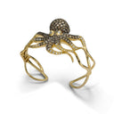 Octopus Bangle with Brown and Colorless Diamonds