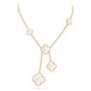 Magic Alhambra 6 Motifs Necklace in 18K Yellow Gold with Mother-of-Pearl