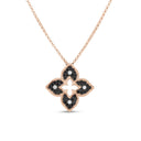Venetian Princess Double-Face Pendant with Black and White Diamonds