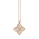 Princess Flower Pendant in 18kt Gold with Diamonds