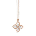 Princess Flower Pendant in 18kt Rose Gold with Mother of Pearl