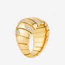 Tubogas Ring Belle Vante Ethical Yellow Gold Pavé Diamonds