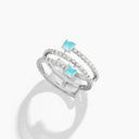 Belle Vante Cleo Lotus Twist Ring White Gold Diamond