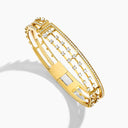 Belle Vante Open Hinged Statement Bracelet Yellow Diamond