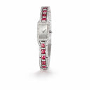 Belle Vante White Gold Diamond and Ruby Mother-of-Pearl Watch 12.40 x 27.30 mm
