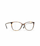 Belle Vante Square Eyeglasses Metal & Calfskin Dark Tortoise