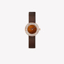 Belle Vante Spiral Diamond Watch Tigers Eye Dial Rose Gold 23mm