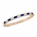 Belle Vante Art Deco Bangle with Lapis and Diamonds