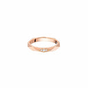 Belle Vante Facette Pink Gold Wedding Band