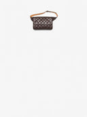 Belle Vante Waist Bag Lambskin, Calfskin & Gold-Tone Metal Dark Brown