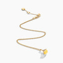 Belle Vante Cleo Rev Mini Diamond Pendant Necklace Yellow Gold Yellow Quartzite