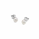 Belle Vante White Gold and Pearls Earrings