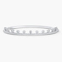Belle Vante Dewdrop One Line Full Pave Bangle in White Gold