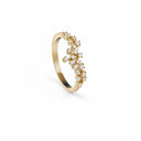 Belle Vante Yellow Gold and Diamond Curved Half-Eternity Ring