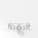 Belle Vante Bouton de Camélia Supple Bracelet 18K White Gold Diamonds