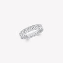 Belle Vante Shared Claw Oval Diamond Wedding Band Platinum
