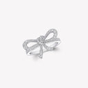 Belle Vante Mini Diamond Bow Ring in White Gold