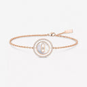 Lucky Move Pavé Diamond Bracelet Small Pink Gold White Mother-of-Pearl 0.18ct