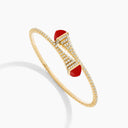Belle Vante Yellow Gold Diamond Slim Slip-On Bracelet