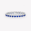 Belle Vante Pear Shape Sapphire and Diamond Bracelet White Gold