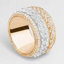 Belle Vante Large Possession Ring 18K Rose Gold White Gold Diamond