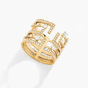 Belle Vante Avenues Statement Ring Yellow Gold Diamond