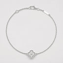 Belle Vante Sweet Alhambra 1-Motif Bracelet in 18K White Gold with Diamonds