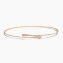 Belle Vante Cleo Full Diamond Slim Slip-On Necklace Rose Gold Diamond