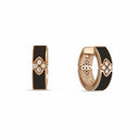 Belle Vante Love in Verona Earrings with Black Ceramic Enamel and Diamonds