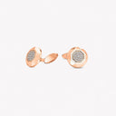 Belle Vante Men's 18K Gold Faceted Diamond Cufflinks