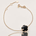Belle Vante Petit Joli Bracelet in 18k Rose Gold with Onyx and White and Champagne Diamonds