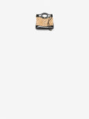 Belle Vante Mini Shopping Bag Lambskin & Gold-Tone Metal Light Beige & Black