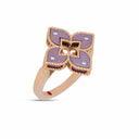 Belle Vante Venetian Princess Ring in 18k Rose Gold with Diamonds and Pink Titanium